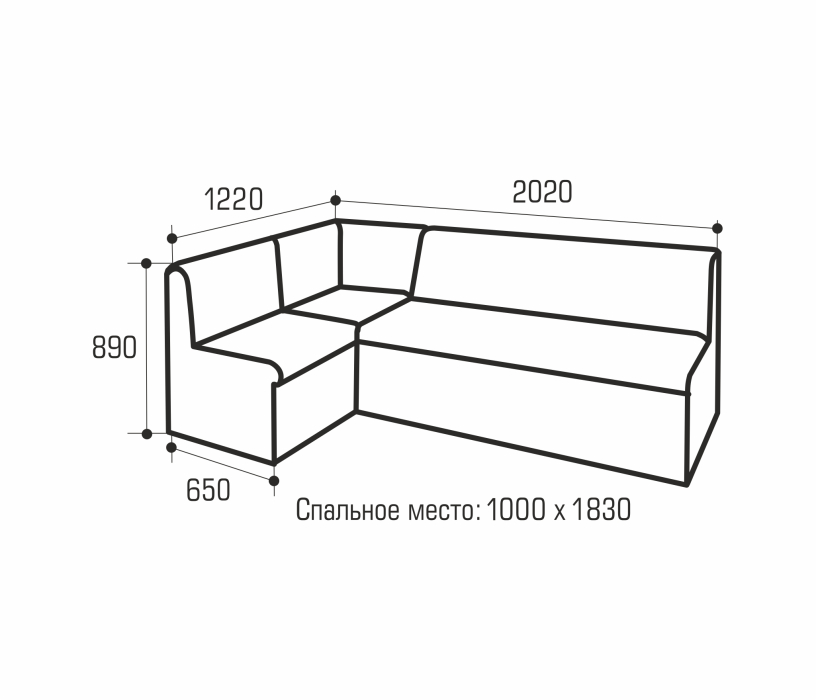 Угловые, Кухонный уголок со спальным местом Моцарт