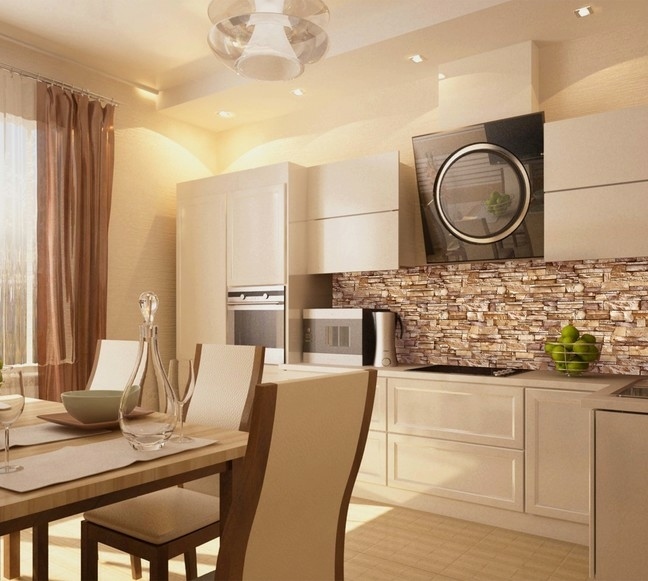 Стеновые панели из АБС-пластика, Кухонный фартук Африканский камень 2000x600x1.5 мм глянец