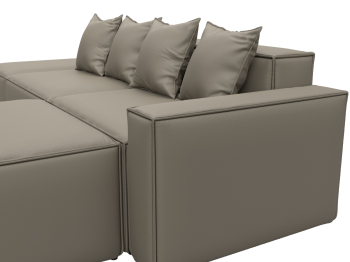 Диван угловой модульный Лига-063 угол правый, экокожа GRIFON