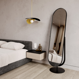 Дизайнерское напольное зеркало GENGLASS Ozevis в металлической раме