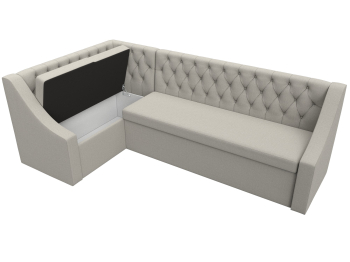 Диван кухонный угловой Мерлин левый угол, рогожка Амур