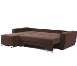 Угловой диван ЕвроШаг левый, велюр