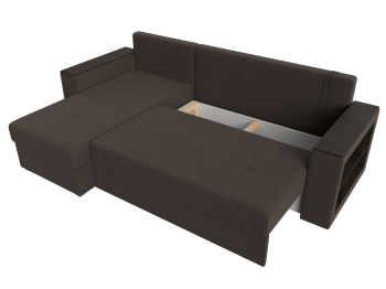 Диван угловой Дубай Лайт левый угол, рогожка Амур