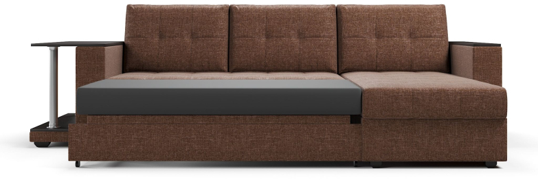 Диван-кровать угловой со столом Атланта Классик 145 , рогожка