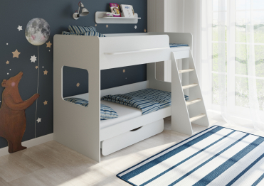 Двухъярусная кровать Легенда 25.2 белый