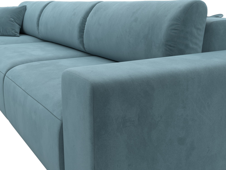 Диваны угловые в гостиную, Диван угловой Лига-036 Классик Лонг левый угол, велюр