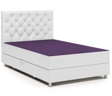 Мягкая кровать, Кровать тахта Шармэль 160 с подъемным механизмом, рогожка / экокожа