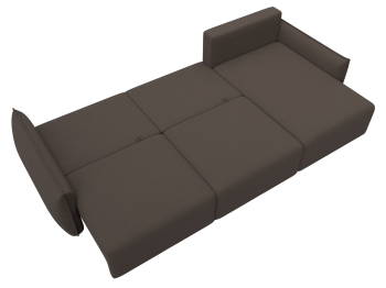 Диван угловой Лига-051 НПБ Лонг угол универсальный, рогожка Амур