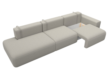 Диван прямой Лига-036 НПБ Модерн Лонг подлокотник справа, рогожка Амур