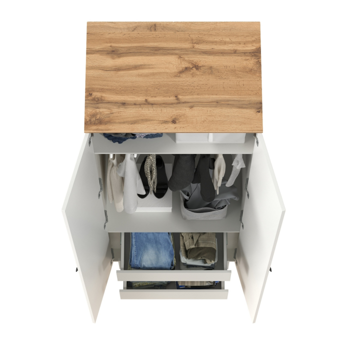 Шкафы распашные, Шкаф для одежды две двери внутри три выдвижных ящика Остин 13.336.02