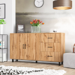 Широкий тумба-комод с ящиками и дверками РВК 123-1604