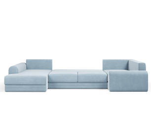 Угловой диван Модерно П-образный, велюр