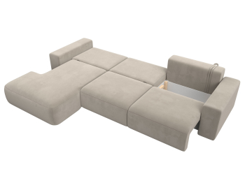 Диван угловой Лига-036 Классик Лонг левый угол, микровельвет