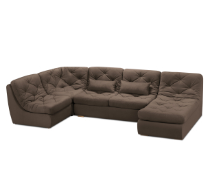 Диван модульный Борнео со спальным местоп П-образный, велюр