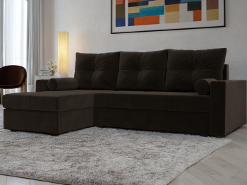 Диван угловой Верона Лайт левый угол, микровельвет