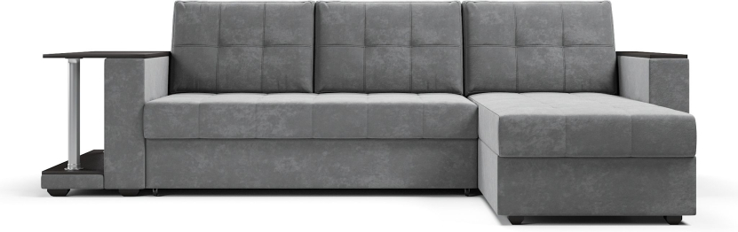 Диван-кровать угловой со столом Атланта Классик 145, велюр