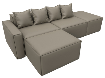 Диван угловой модульный Лига-063 угол левый, экокожа GRIFON