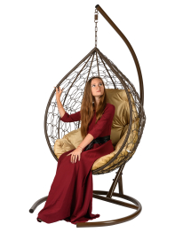 Подвесное кресло в виде капли Tropica Brown