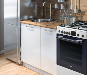 Кухонный гарнитур Регина Белый/Анна МДФ Белый глянец 1 м