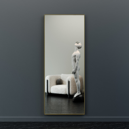 Напольно-настенное зеркало в раме GENGLASS HALFEO SLIM XL