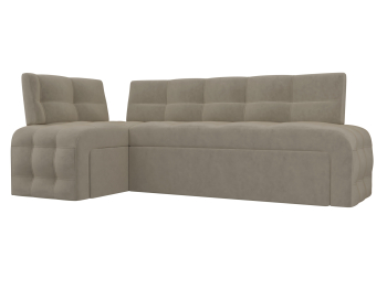 Кухонный угловой диван Люксор левый угол, микровельвет