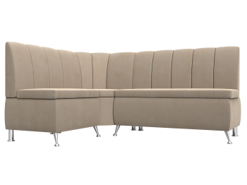 Диван кухонный прямой Кантри левый угол, велюр