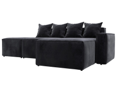 Диваны угловые в гостиную, Диван угловой модульный Лига-063 угол правый, велюр TOWER