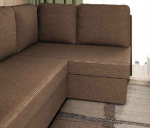 Диван угловой Джессика 2 правый, рогожка