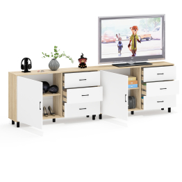 Тумба-комод с двумя дверками и шестью ящиками 122-1504