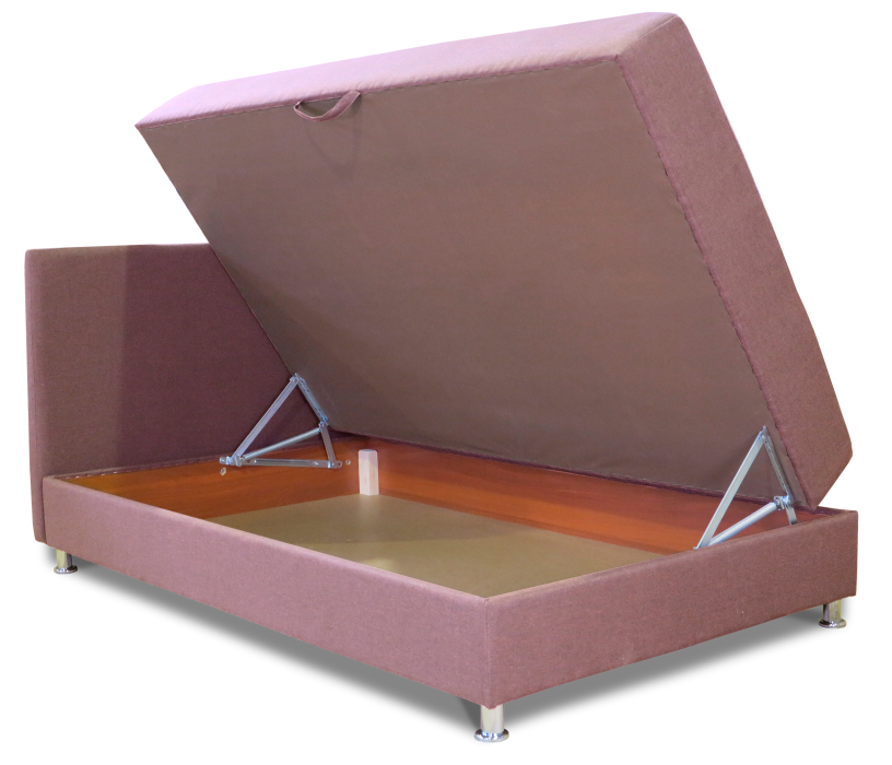 Мягкая кровать, Кровать тахта Классика 100 с подъемным механизмом, рогожка