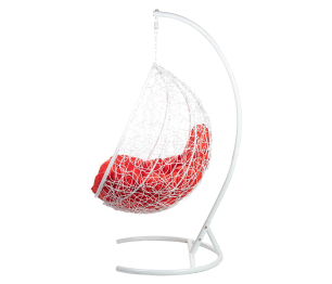 Подвесное кресло Tropica White красная подушка