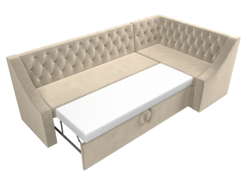 Кухонный угловой диван Мерлин правый угол микровельвет