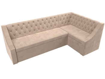 Кухонный угловой диван Мерлин правый угол велюр