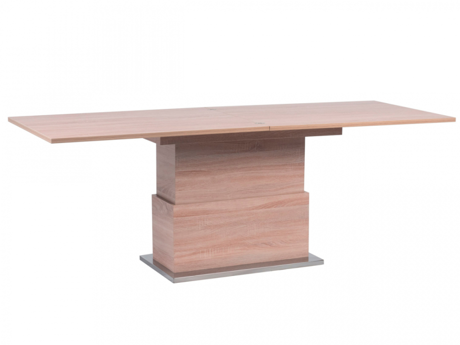 Обеденные столы, Стол-трансформер Slide (опоры сатинированная сталь)