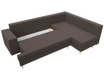Диван угловой Сильвана правый угол, рогожка Амур