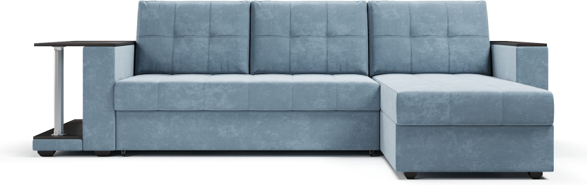 Диван-кровать угловой со столом Атланта Классик 145, велюр