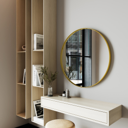 Дизайнерское настенное зеркало GENGLASS Rauntel M в металлической раме