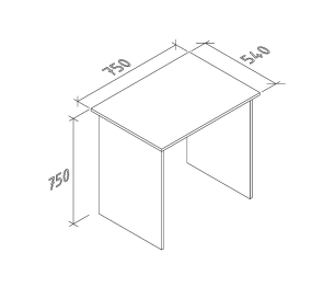 Стол письменный 75х75 Феликс