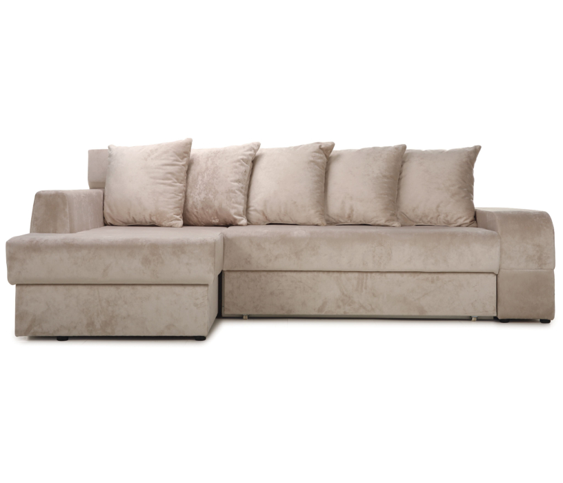 Диваны угловые в гостиную, Угловой диван Марго 1 левый, велюр