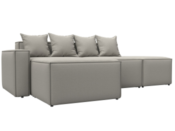 Диван угловой модульный Лига-063 угол левый, рогожка Амур