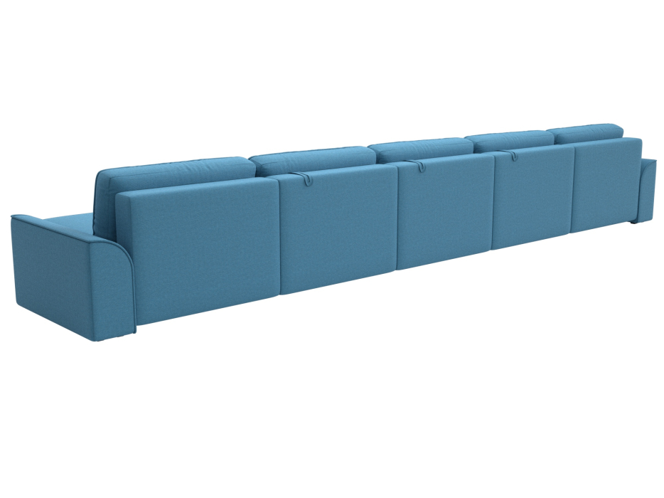 Диваны еврокнижки, Диван П-образный Лига-048 НПБ МегаЛонг, рогожка Амур