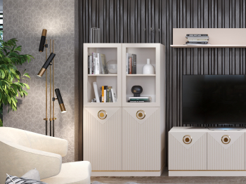 Капри шкаф-витрина низкая  