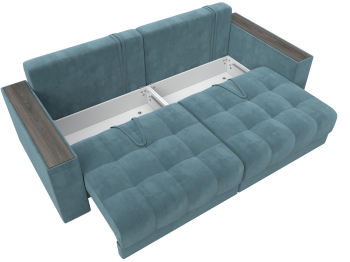 Диван прямой с декором Лига-049 НПБ, велюр SEVEN