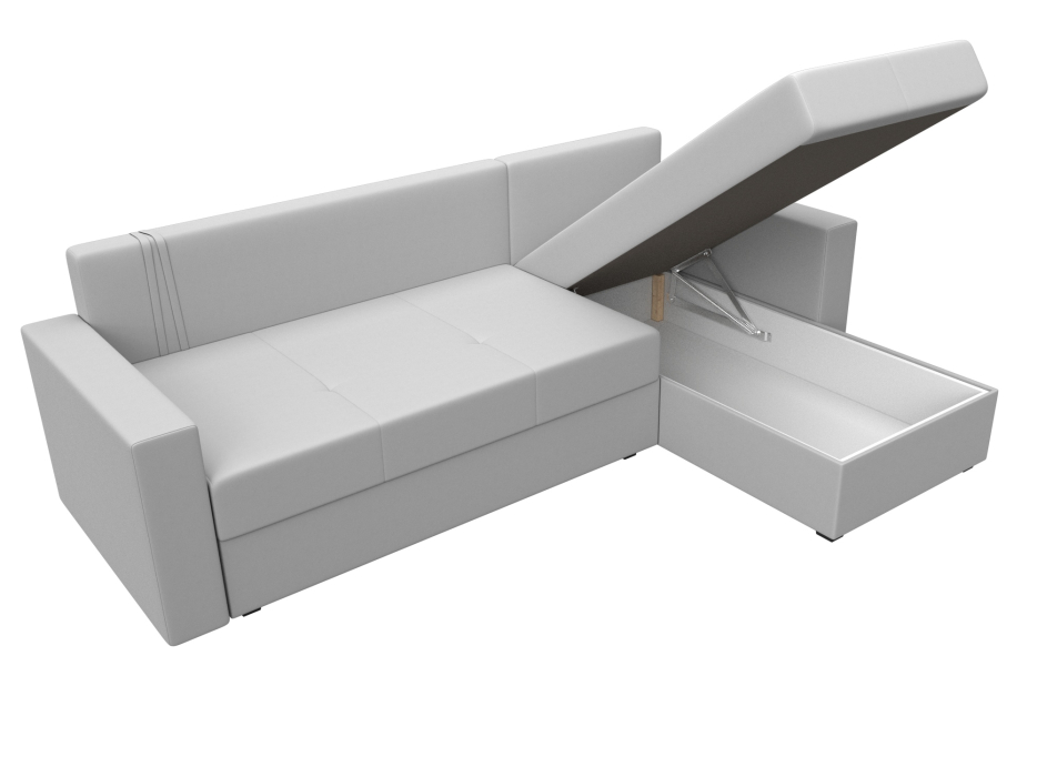 Диваны угловые в гостиную, Диван угловой Верона Лайт правый угол, экокожа