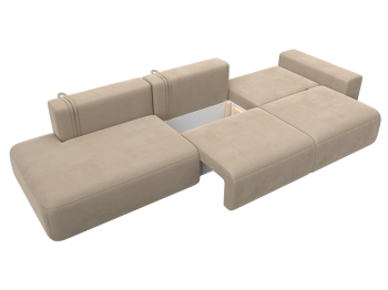 Диван прямой Лига-036 Модерн Лонг подлокотник справа, велюр