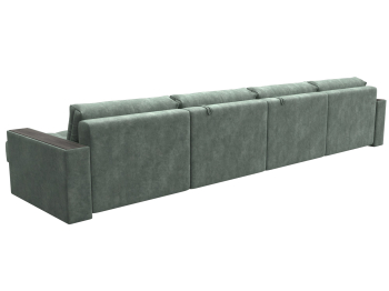 Диван П-образный с декором Лига-049 НПБ Лонг, велюр BRUT