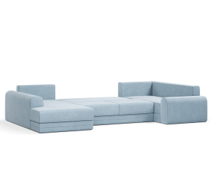 Угловой диван Модерно П-образный, велюр