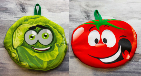 Прихватки кухонные STRAMIX Овощи на позитиве, набор из 2 шт.