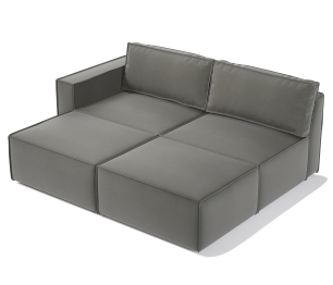 Диван модульный Шарм 25 211х170х70 см, левый, велюр