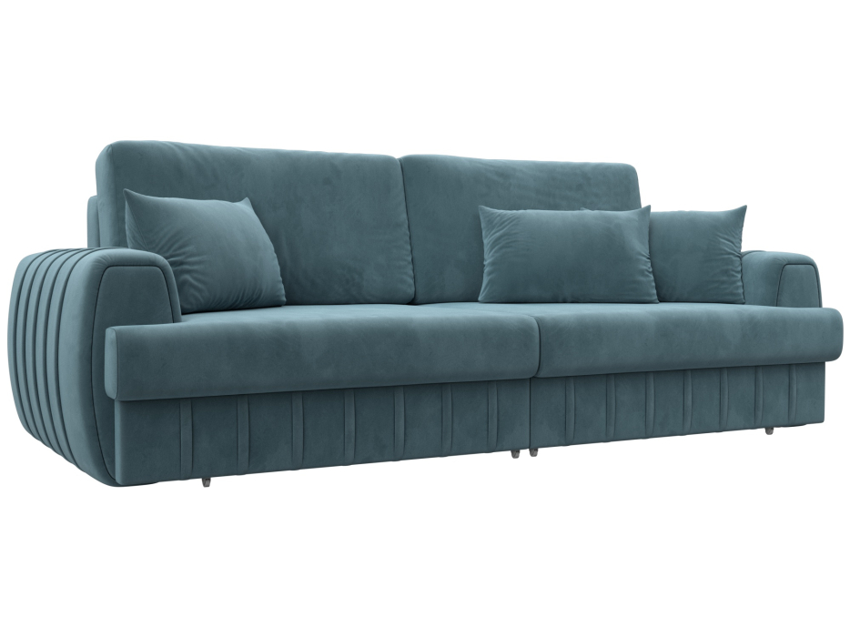 Диваны еврокнижки, Диван прямой Лига-057 НПБ, велюр SEVEN